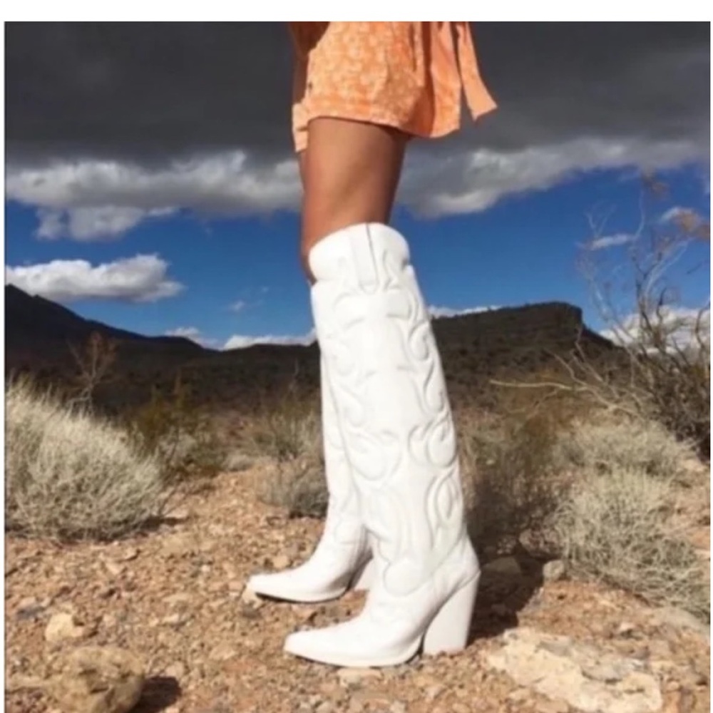 Jeffrey Campbell Knee High Cowboy Boots